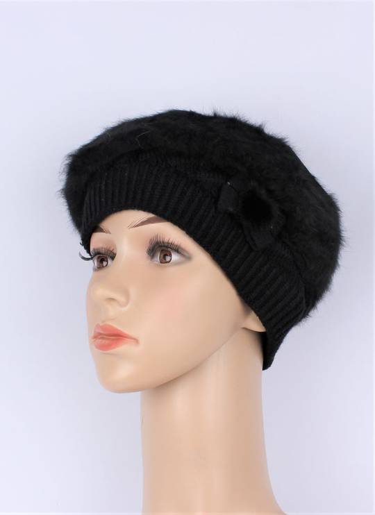 Headstart  cashmere fleece lined beret black Style : HS/4754BLK
